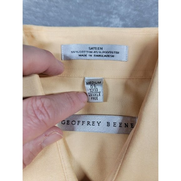 Geoffrey Beene Mens Dress Shirt 15.5 32/33 Wrinkle Free Sateen - Picture 6 of 7